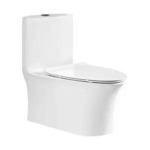 Gran oferta, artículos sanitarios de baño de alta calidad, correa de precio de fábrica de 300mm, inodoro de una pieza con descarga sifónica