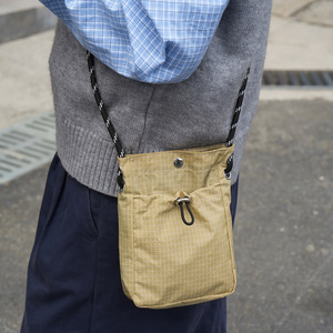 Sac seau à carreaux avec cordon de serrage pour hommes, sac à bandoulière, sac fourre-tout pour usage quotidien, noir, kaki, vert, bleu, 8305 - Product Image 2