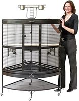 Producteur Grande barre noire en métal Espacement Coin Pet Perroquet Pigeon Cage à oiseaux Oiseaux d'élevage Volière à vendre