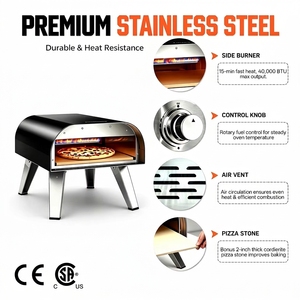 Chaleur Intense 950 ° Four à pizza au gaz d'extérieur pour les fêtes, four à pizza au propane en acier inoxydable, pour pizzas napolitaines des années 90 - Product Image 4