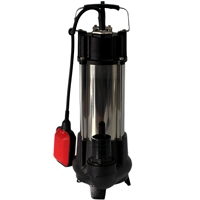 Pompe submersible pour eaux usées Kaislen V550E 0,75 CV 550 W en acier inoxydable, hauteur de refoulement 8 m, débit 250 L/min, sortie 2 pouces, drainage des eaux usées, CE