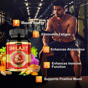 Cápsulas de Shilajit Orgánico para Hombres, Favorecen el Estado de Ánimo Positivo y la Gestión de la Energía, Personalización Disponible, OEM/ODM - Product Image 3