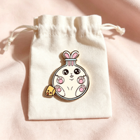 Broche en métal personnalisée en forme de lapin de dessin animé, accessoire de mode pour sac, épingles de revers en émail, artisanat métallique