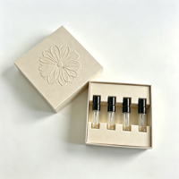 Boîte de parfum personnalisée en relief, mini 2 ml, 3 ml, 5 ml, coffret découverte, emballage de produits cosmétiques et de soins de la peau recyclable, boîte rigide doublée d'éponge