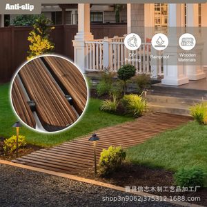 Camino de jardín de madera de 12 pulgadas o más, resistente al agua, camino decorativo para exteriores, estilo moderno y sencillo - Product Image 5