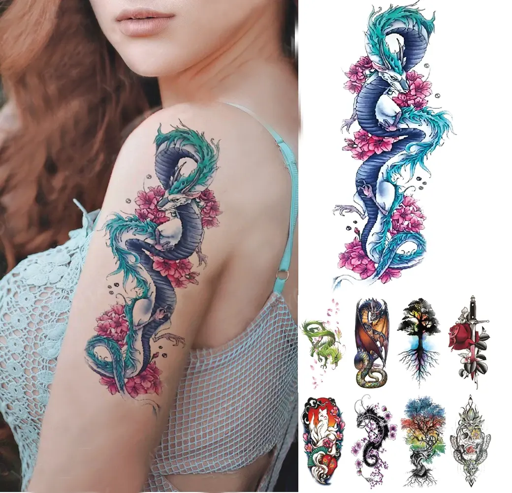 Sedex 4 pillars BSCI audited factory customized design tattoo sticker DIY body art waterproof temporary sticker tattoo