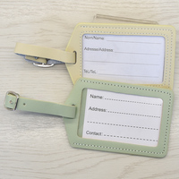 Étiquette à bagages en cuir PU personnalisée avec logo imprimé, étiquette de voyage portable, étiquette de bagage pour l'embarquement, étiquette à bagages