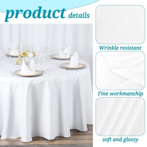 Tovaglie personalizzate per banchetti in poliestere e rettangolo da 120 pollici di Spandex tovaglia nera per eventi di nozze - Product Image 4