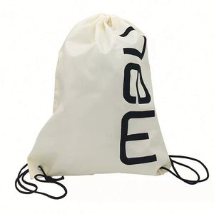Factory Custom logo Sports Backpack 210D Polyester Drawstring <b>Bag</b> Printing for Promotional - Product Image 5