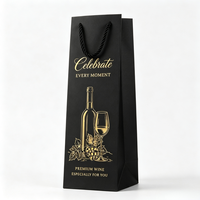 Sacs cadeaux en papier haut de gamme pour bouteilles de vin, spiritueux, liqueurs, mariages, événements, vente au détail, cadeaux premium