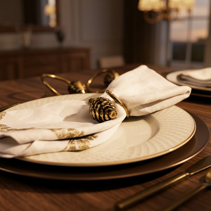 Luxury Brass <b>Pinecone</b> Napkin Ring 4.5cm Wedding Table Decoration Durable Design - Product Image 6