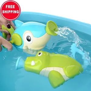Оптовые продажи детские акула водная игрушка-Забавная детская игрушка с ручным приводом Акула крокодил водяной Душ игрушка для купания детская игрушка для ванной комнаты