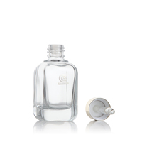 Botol Tetes Kaca Bentuk Kotak Dasar Tebal Berkualitas Tinggi 10ml 20ml 30ml 40ml dengan Kerah Tetes Emas/Perak