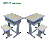 Bureaux et chaises d'école réglables en hauteur en PP, design moderne et minimaliste, Meida MDL-K12, garantie 5 ans, pour les centres de formation et les écoles
