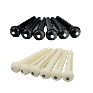 Großhandel Weiß Schwarz <span class=keywords><strong>ABS</strong></span> Kunststoff Saiten nägel Saiten stifte Akustik gitarren brücke Pin für Gitarren teile - Product Image 1