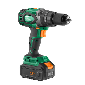 สว่านกระแทกไร้สาย 40V Brushless แรงบิด 150 นิวตันเมตร หัวจับดอกสว่านแบบไม่ใช้กุญแจ ขนาด 13 มม. 2 สปีด 0-2100 รอบต่อนาที 31500 จังหวะต่อนาที พร้อมแบตเตอรี่ 2 ก้อน และเครื่อง<span class=keywords><strong>ชา</strong></span>ร์จ - Product Image 4