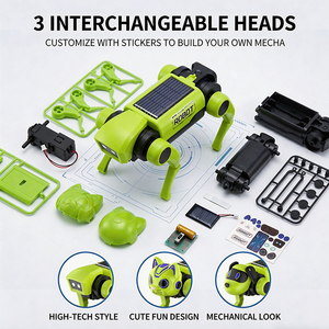 Robot Bionico Elettrico Camminante Fai-da-Te a Energia Solare, Giocattolo per Gatti e Cani, Esperimento Scientifico STEM per Bambini, Stile Cartone Animato - Product Image 4
