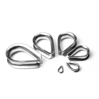Ensemble de colliers tubulaires en acier inoxydable 304 de style européen pour protection de câbles en acier, avec manchon œil de cheval et fixation pour anneaux en forme de cœur de poulet