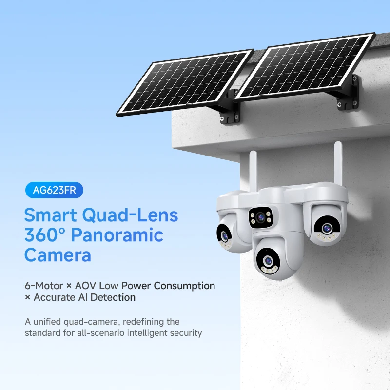 True AOV 12MP Solar Camera Two-Way Audio CMOS 355 Viewing Angle 12mm Lens IP66 Waterproof Remote Rotation Motion Detection · image 2