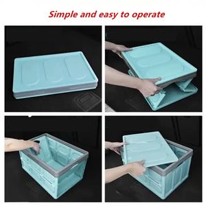 Vente en gros de boîtes de rangement pliables en plastique pour la cuisine de camping en plein air, 30L/55L, avec couvercle - Product Image 2