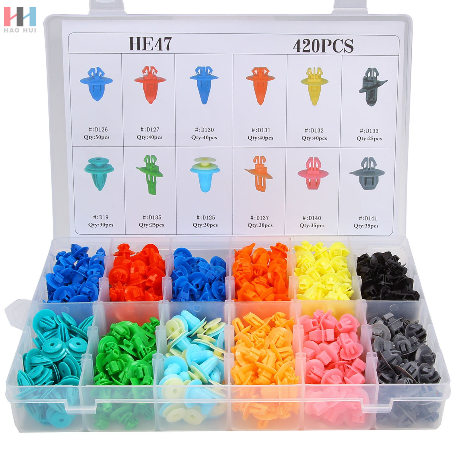 C0266 420 шт. кузова пластик пуш-ап зажимы Fender Бампер Крепеж заклепки отвертка