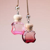 Nouveauté : Diffuseur de parfum pour voiture en verre de 10 ml, forme pomme, rouge ambre jaune, pour décoration intérieure automobile