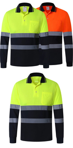 Sike khả năng hiển thị cao an toàn Áo nỉ phản quang dài tay áo sọc Hi an toàn Áo sơ mi xây dựng đường làm việc - Product Image 4