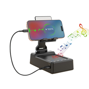 3 trong 1 GẤP Máy tính để bàn điện thoại di động chủ loa không dây 5000 mAh sạc ngân hàng điện với điện thoại di động chủ - Product Image 1