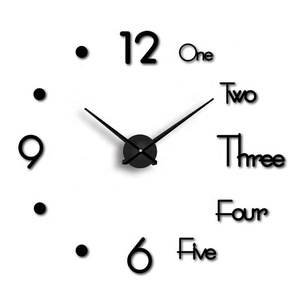 Adesivo murale decorativo per la casa orologio <span class=keywords><strong>da</strong></span> <span class=keywords><strong>parete</strong></span> fai <span class=keywords><strong>da</strong></span> te senza cornice 3D - Product Image 3