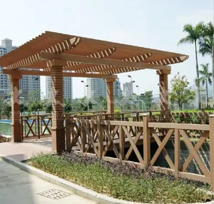 Easy install WPC PVC garden park plank road wooden bridge landscape Municipal Engineering terrace scenic area railing