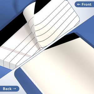 B6 Blocs-notes juridiques personnalisés Bloc-notes ligné double face imprimé 30 feuilles Petits blocs-notes perforés Bloc-notes promotionnel Double face - Product Image 6
