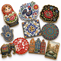 Artisanat métallique personnalisé durable, aimant de réfrigérateur en métal, décoration personnalisée pour la maison, souvenir touristique, cadeau promotionnel, aimant de réfrigérateur