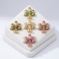 P434 Meilleure vente Connecteur Canard Scrooge plaqué or 18K, micro-pavé de zircon, breloque sac à monnaie, accessoires pour la fabrication de bijoux et bracelets DIY