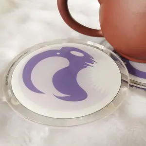 Kein Minimum Kunden spezifische Kaffeetasse Acryl Untersetzer mit Logo