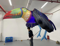 Ballon publicitaire gonflable en forme de perroquet, oiseau volant pour défilés et spectacles, en tissu Oxford, taille personnalisable, installation facile