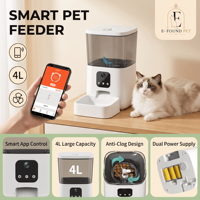 Distributeur de nourriture pour animaux de compagnie à double alimentation 6L grande capacité avec contrôle par application, caméra vidéo WiFi à distance, anti-blocage, Fresh Lock, OEM