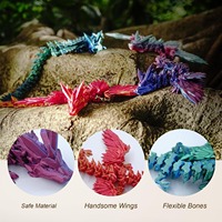 Dragon imprimé en 3D avec des ailes, dragon 3D articulé de 9 pouces avec ailes pour la décoration de la maison, du bureau, jouet de bureau exécutif