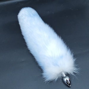 Plug <span class=keywords><strong>anal</strong></span> en métal avec queue de renard véritable pour jeux de rôle, jouet sexuel et masturbation anale - Product Image 4