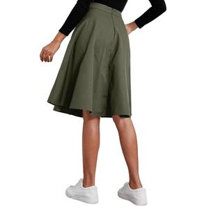 Jupe Midi Française Élégante Taille Haute avec Poches et Boutons, Modèles Tendance, Qualité Supérieure, Vente en Gros, Personnalisable OEM pour Femmes - Product Image 2