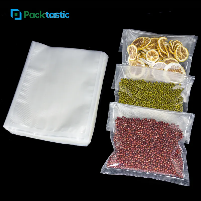 물고기 식품 저장을위한 맞춤형 인쇄 진공 씰 가방 투명 나일론 질감 진공 플라스틱 포장 가방
