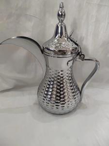 Théière en acier inoxydable doré <span class=keywords><strong>design</strong></span> arabe vintage Pot de Moka de style moderne avec couvercle à long bec pour le café du Moyen-Orient - Product Image 4
