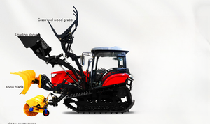 Cultivador y cultivador de doble propósito rotativo sobre orugas de 20 km/h, excelente rendimiento para uso en tractor, herramienta de campo multifuncional - Product Image 3