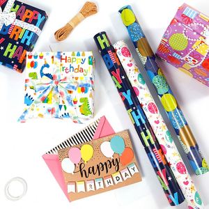 High Quality Wholesale 80g Birthday Art <b>Paper</b> Tissue 43*300cm Gift Luxury Custom Packaging Wrapping <b>Paper</b> Roll - Product Image 5