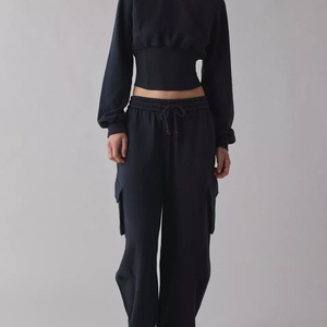 OEM 2025 Custom Two Piece Activewear <b>Set</b> Women Round Neck Sports Tracksuit for Women Casual Activewear Gym Clothes - Product Image 1