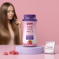 Livraison Rapide – Gummies de Biotine et Collagène à Marque Blanche – Compléments Vitaminiques Naturels pour Ongles, Peau et Cheveux – Capsules Capillaires Beauté