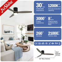 Ventilateur de plafond intelligent 1stshine avec lumière, contrôle Wi-Fi via application, compatible vocal, télécommande, moteur DC, excellent pour la décoration intérieure