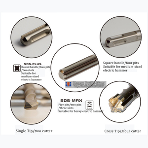 110/160/210mm SDS cộng với masry <span class=keywords><strong>crosshead</strong></span> đôi xoắn ốc búa khoan bit 6/8/10/12/14/16mm Xoắn khoan điện búa xây bit - Product Image 3