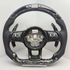 Volant de voiture pour Volkswagen VW <span class=keywords><strong>Golf</strong></span> 7 R Golf7 Mk7 <span class=keywords><strong>gti</strong></span> 7r Volants LED Volant en fibre de carbone - Product Image 3