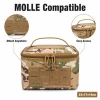 Pochette Tactique Mydays pour Extérieur, Camouflage, Rembourrée, avec Panneaux Diviseurs, Organisateur MOLLE pour Camping et EDC