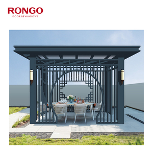 Pérgola de Aluminio de Estilo Chino Hecha a Mano y Personalizada, con Recubrimiento en Polvo e Impermeable, para Experiencias Culturales en el Jardín - Product Image 5